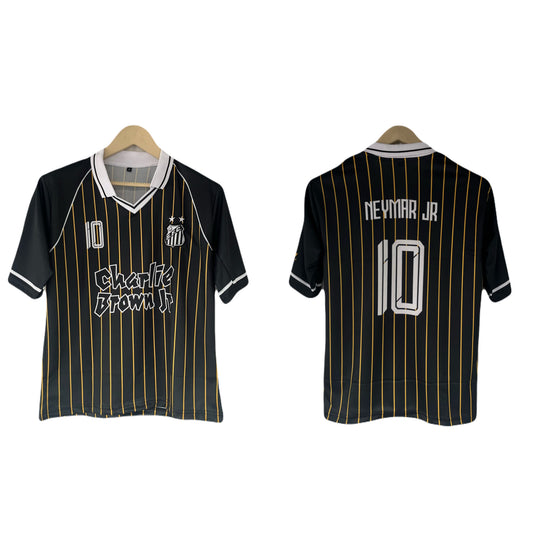 Santos Charlie Brown Black Neymar Five Sleeve - P1212 Ms Retro Store