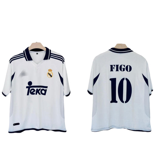 Real madrid 2004 figo Five sleeve sublimation - Ms Retro Store