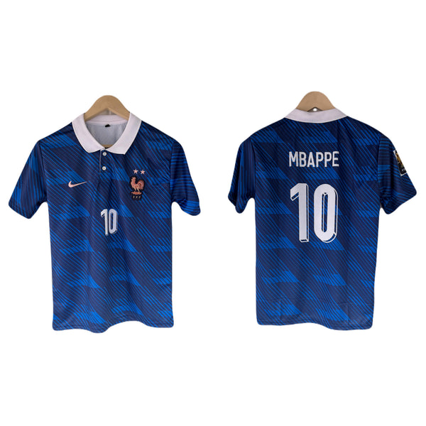 France 2026 World cup Home Mbappe Half sleeve collar Embroidery - P1621 Ms Retro Store