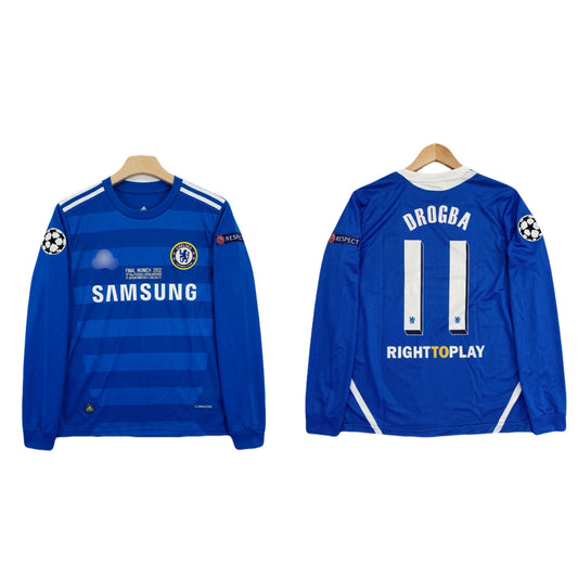 Chelsea 2012 Ucl final edition Drogba full sleeve Embroidery Jersey - ms retro store