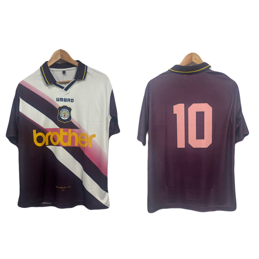 Manchester City 1996-97 Away kit 10 Five sleeve - P390 - Ms Retro Store