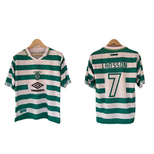 Celtic Larsson  five sleeve Collar Sublimation jersey -  ms retro store