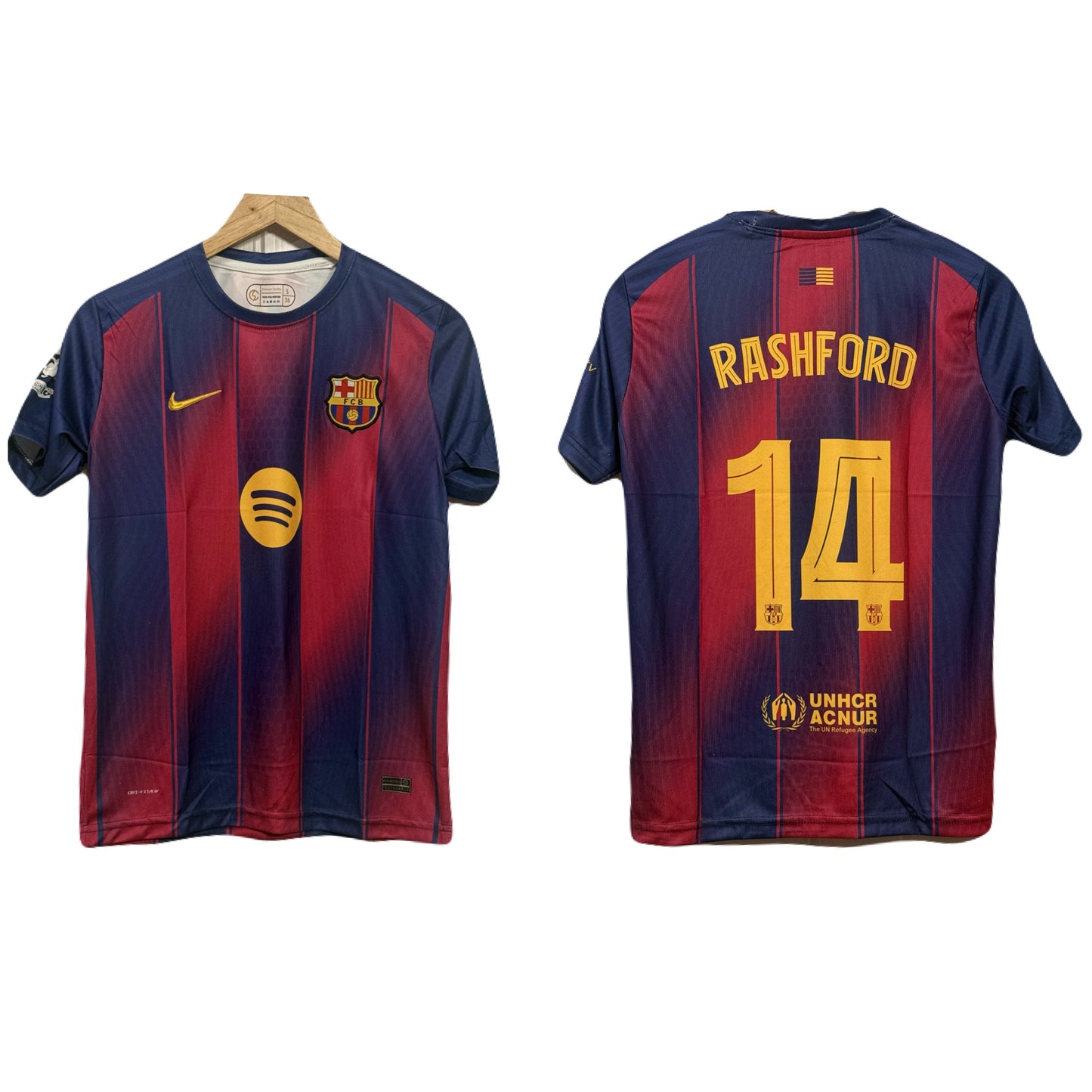 Fc Barcelona 2025-26 Home Kit Rashford Half Sleeve - Ms Retro Store