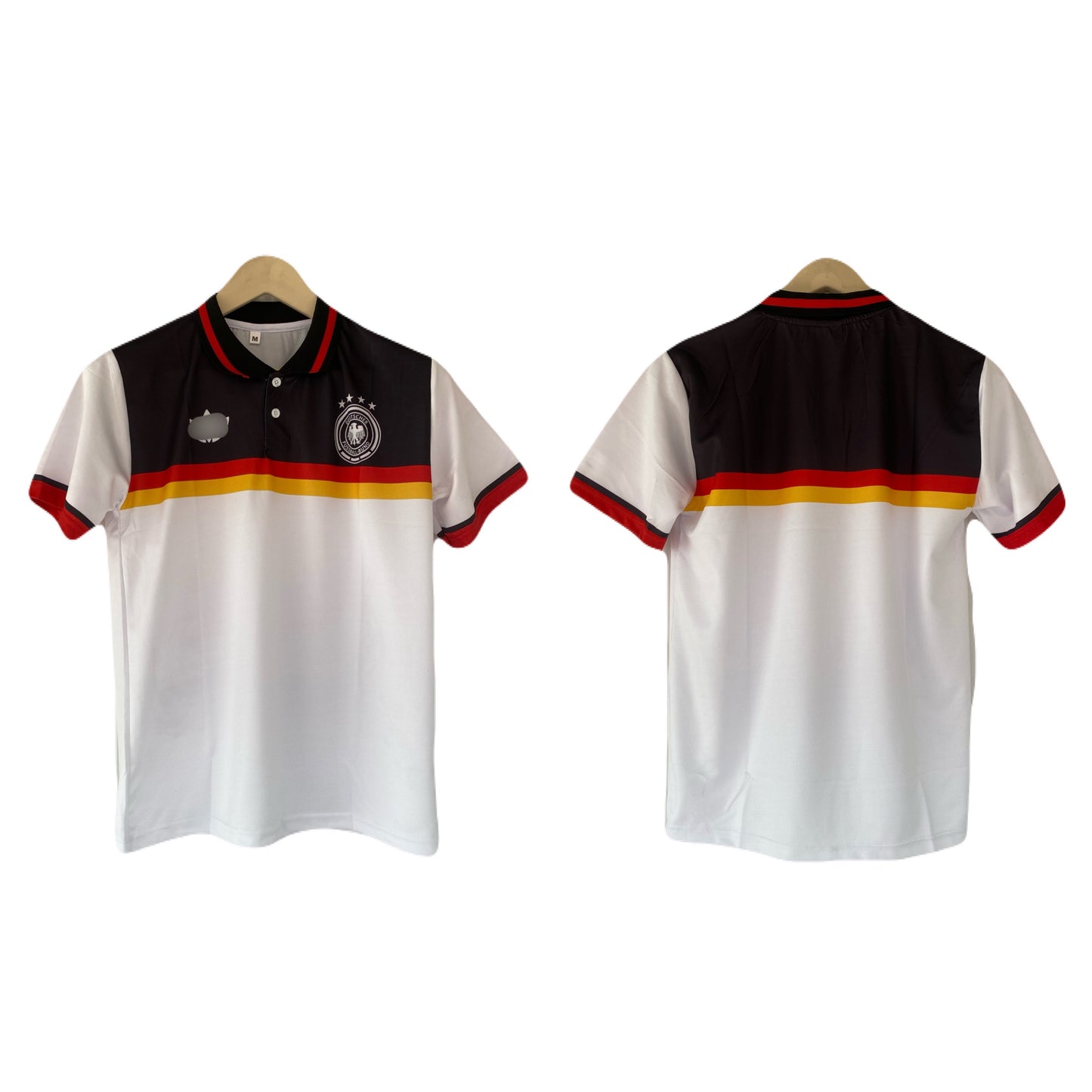 Germany plain half sleeve collar sublimation jersey