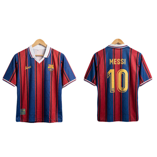 Barcelona messi 125th edition Five sleeve Collar sublimation - Ms Retro Store