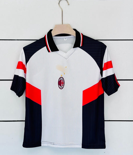Ac milan maldini Kids five sleeve collar sublimation jersey -  Ms retro store
