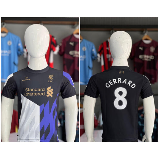 Kids Sports jersey Liverpool gerrard away half sleeve kods jersey