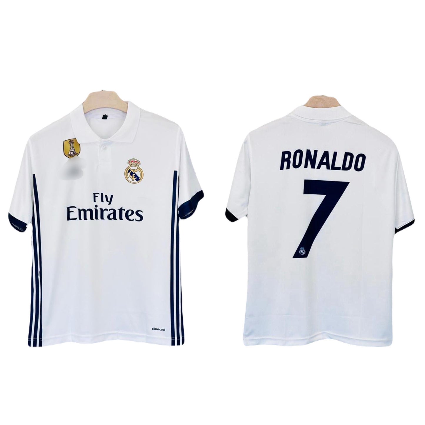 Real madrid 2016-17 Ronaldo Home  Half collar Sleeve Sublimation - P1459 Ms Retro Store