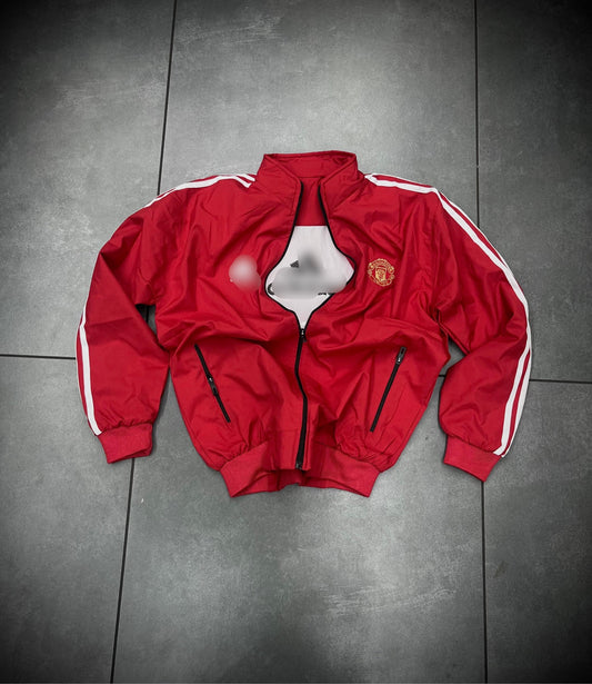 Manchester United red track jacket full sleeve zip type - Ms retro store