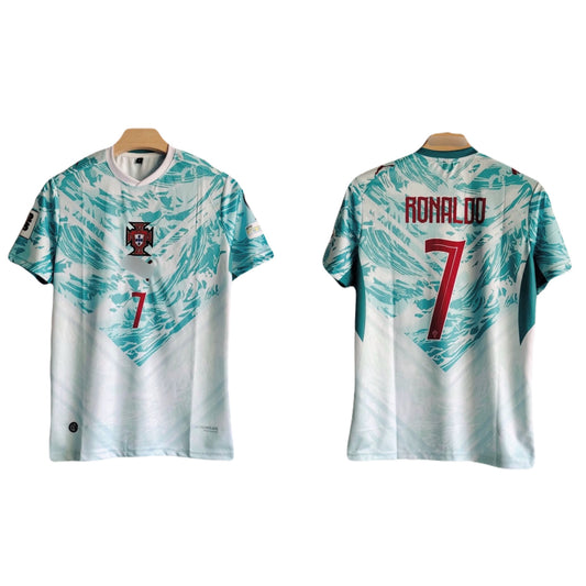 Portugal 2026 world cup away kit Ronaldo   Half Sleeve embroidery P2000 - Ms Retro Store