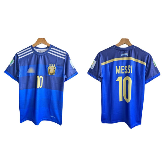 Argentina 2014 Away jersey messi half sleeve - Ms Retro Store