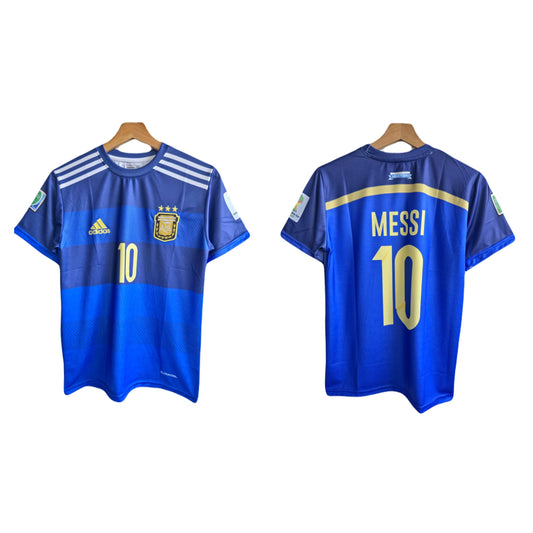 Argentina 2014 Away jersey messi half sleeve - Ms Retro Store
