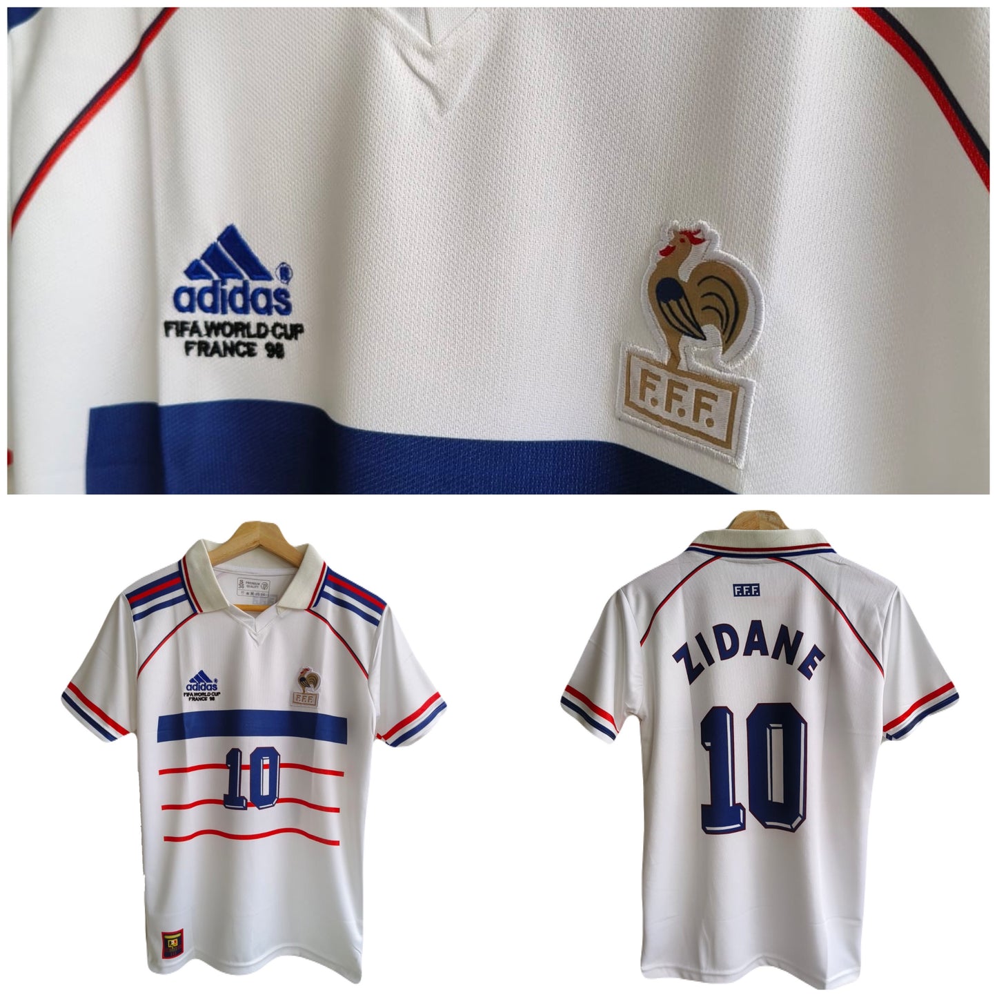 Best Retro jersey France 1998 World cup edition Collar type - ms retro store