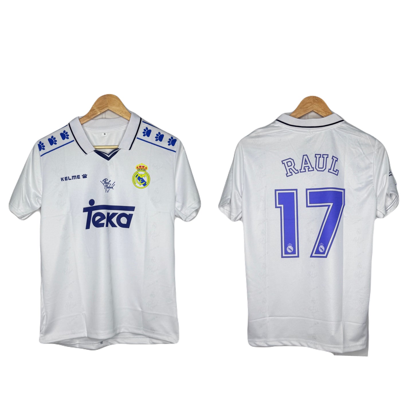 Real Madrid 1994-96 Home Kit Raul Half Sleeve -P910 Ms Retro Store