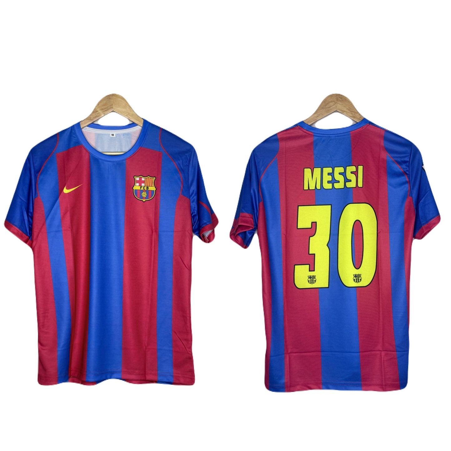 Fc Barcelona 2004-05 Home Kit Messi 30 Half Sleeve - P878 Ms Retro Store