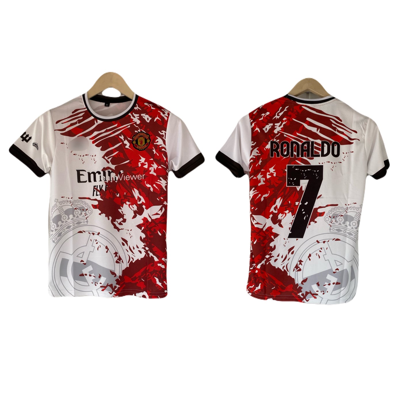 Ronaldo United embroidery half sleeve jersey - P2312