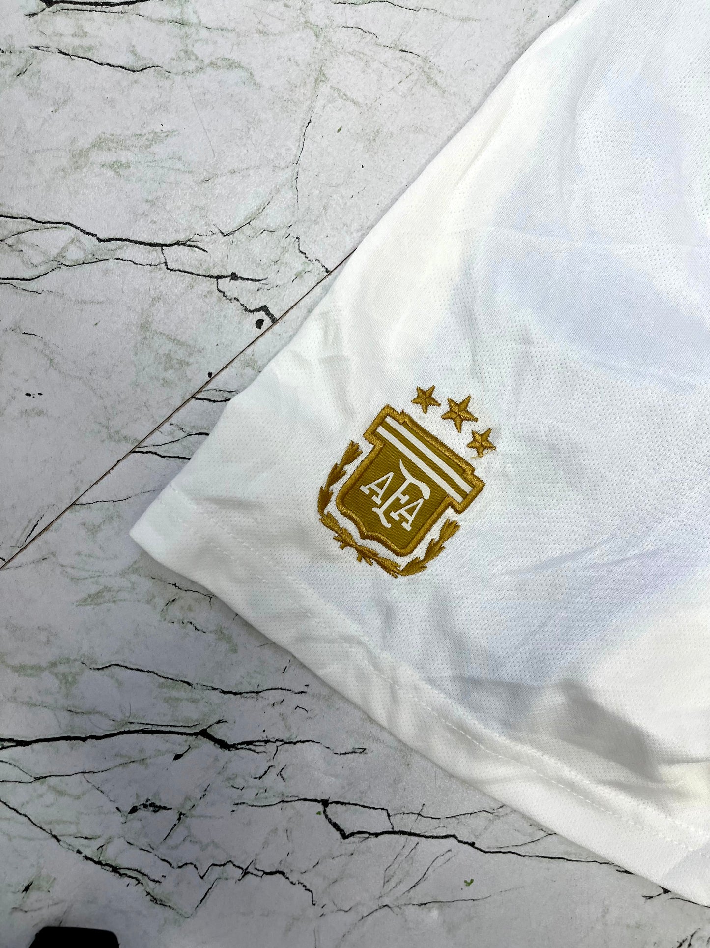 Premium first quality Argentina White And Side blue Shorts - Ms Retro Store