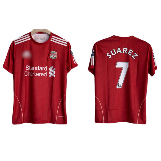 Liverpool 2010/11 home suarez half sleeve P165 - ms retro store