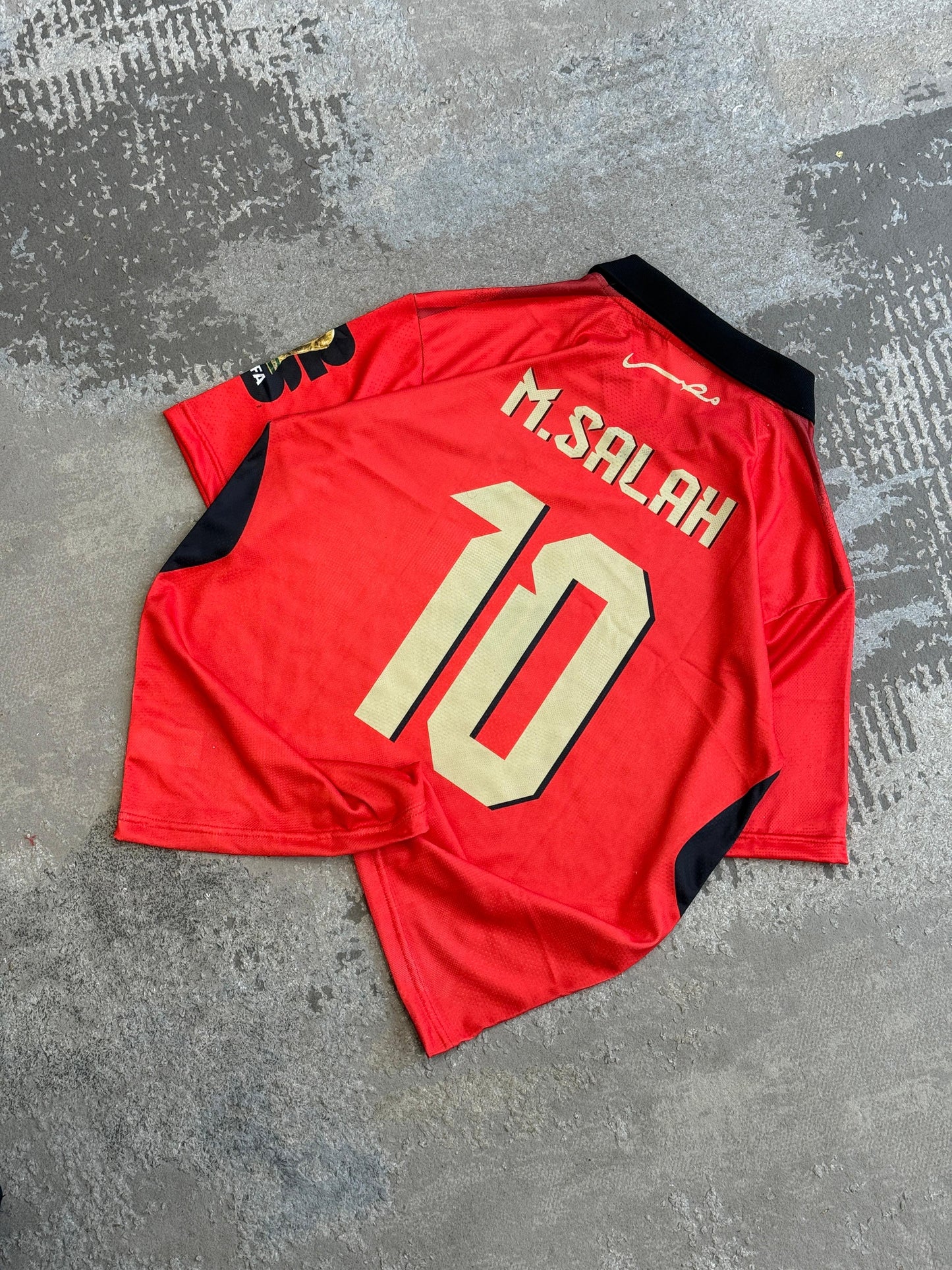 Salah Egypt 2026 Home World Cup  Premium Quality Collar Five Sleeve Sublimation  - P1986