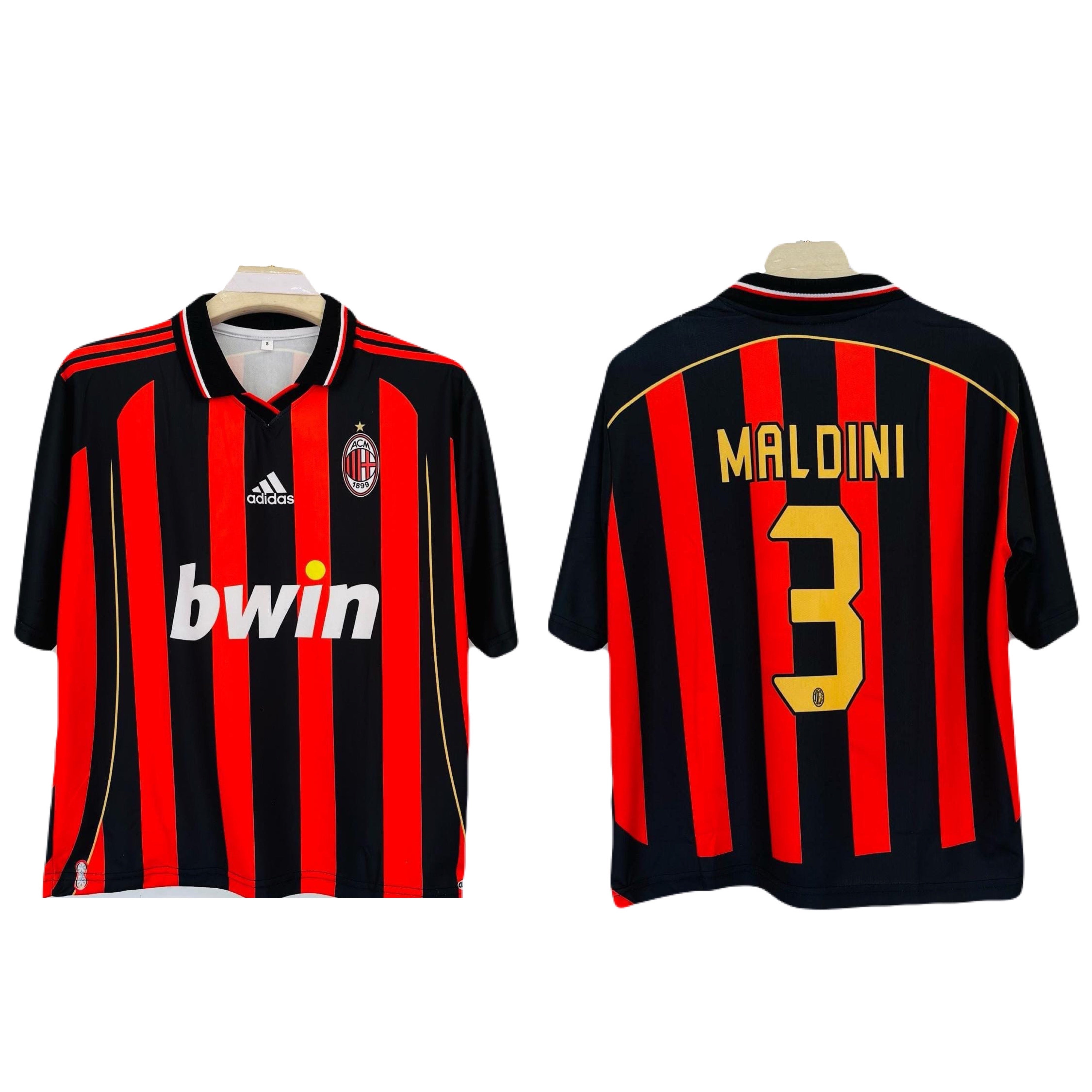 Ac milan 2006/07 away jersey maldini five sleeve - ms retro