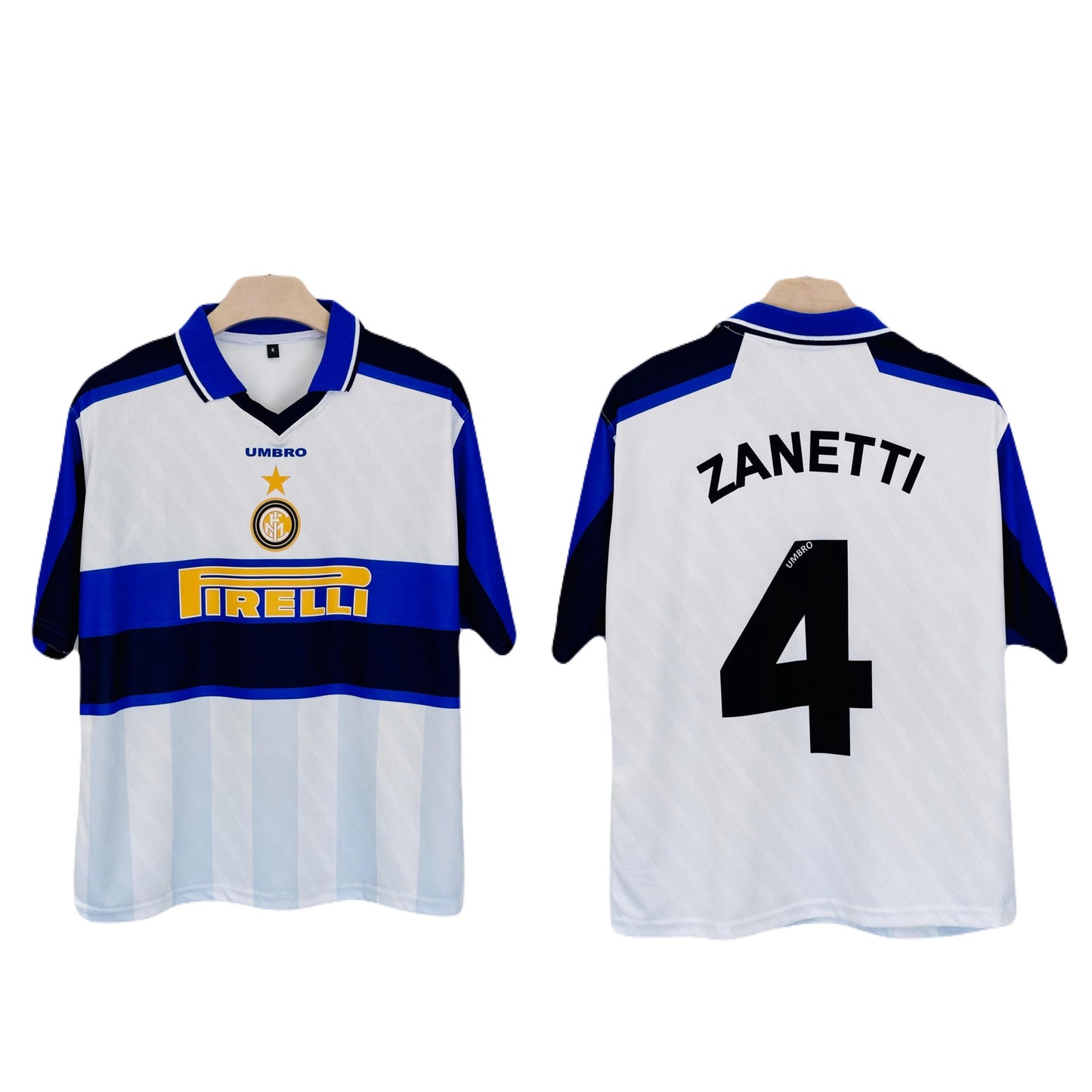 Inter Milan 1996-97 Away Kit Zaneti Five Sleeve - Ms Retro Store