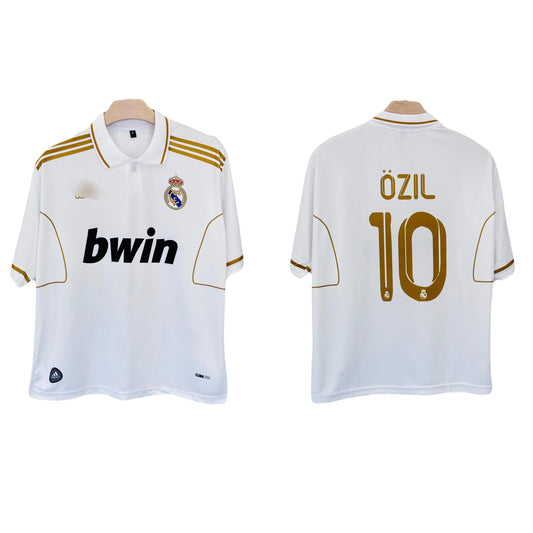 Real madrid 2011-12 Ozil Home  Collar Five Sleeve Sublimation - Ms Retro Store