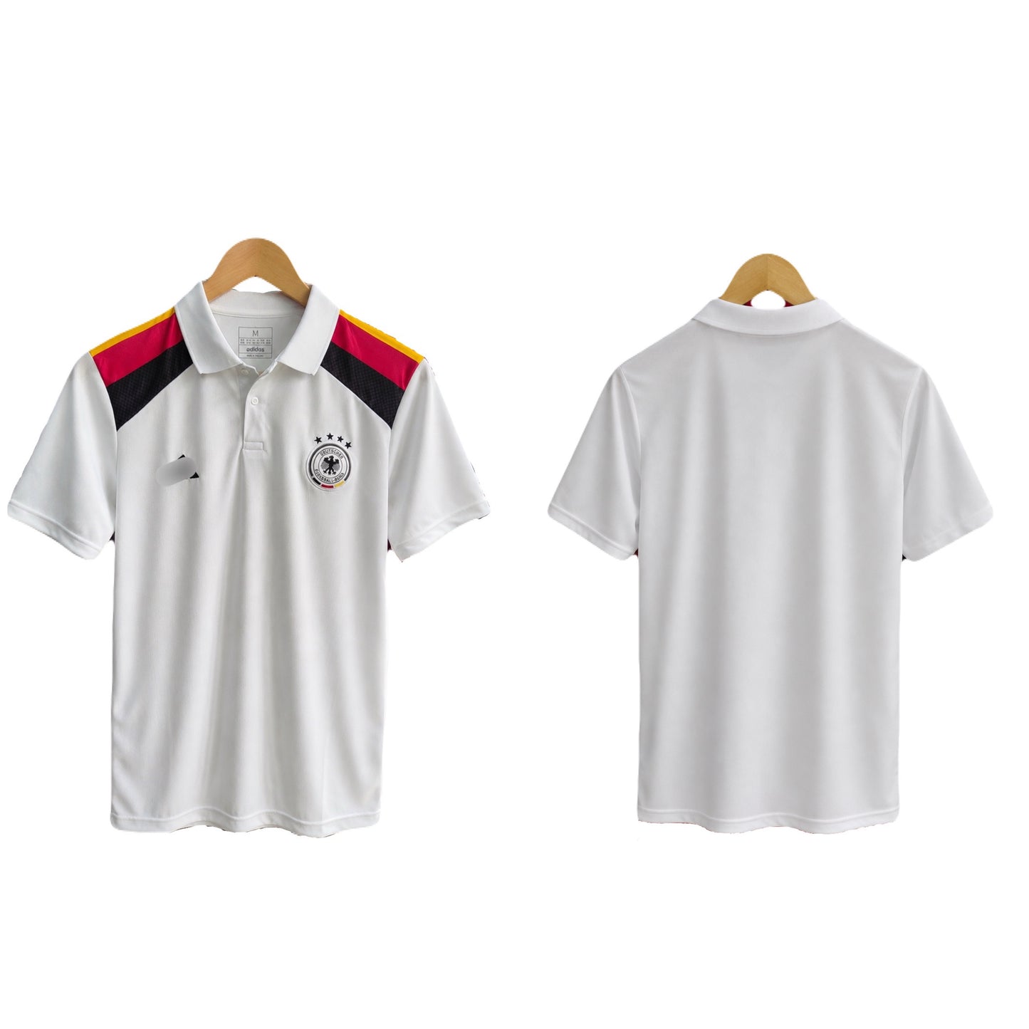 Germany Plain back half sleeve collar embroidery jersey -
