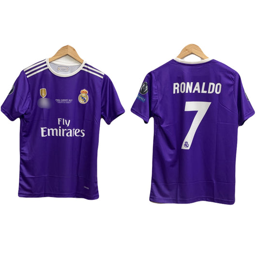 Purple 2017 Real madrid jersey Ronaldo half sleeve embroidery  - P955 ms retro store