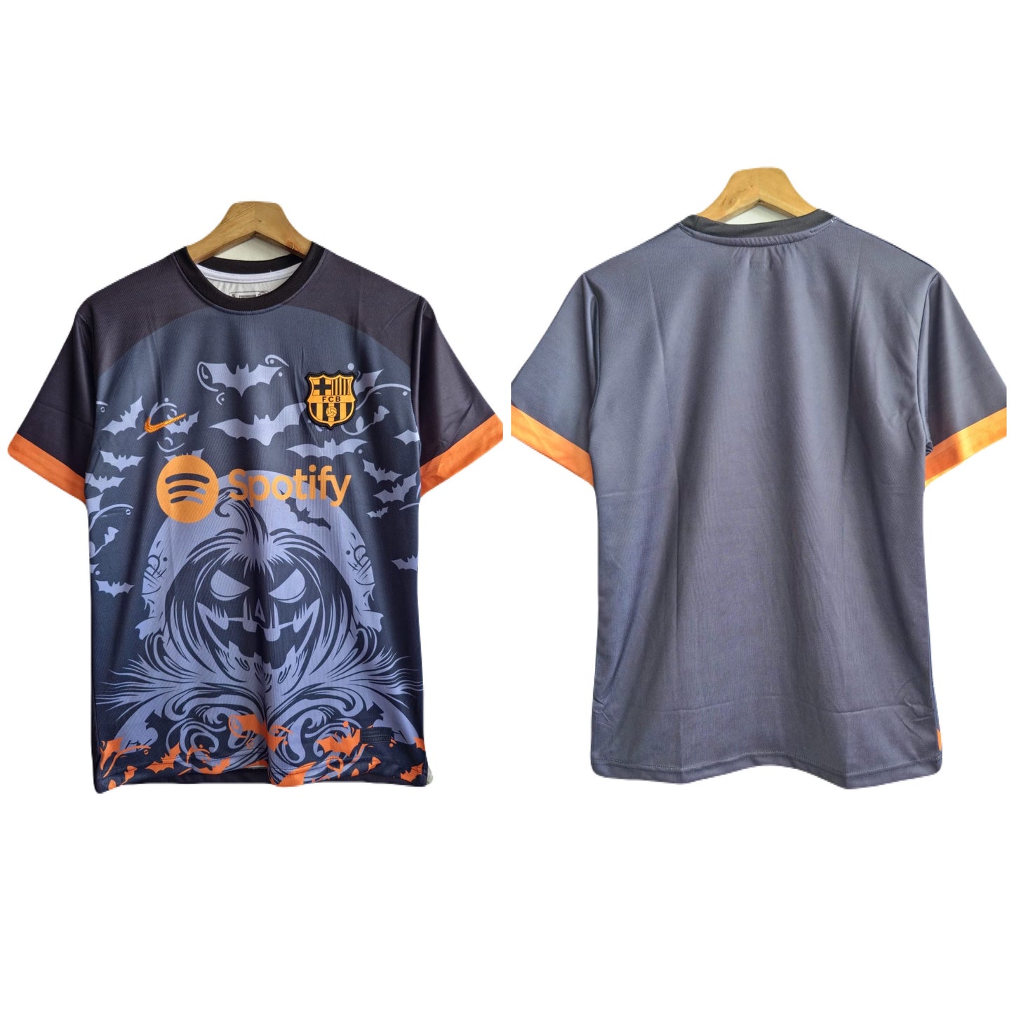 Fc Barcelona Halloween special edition half sleeve Embroidery P516 - Ms Retro Store