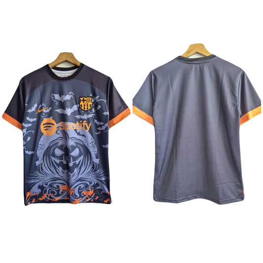 Fc Barcelona Halloween special edition half sleeve Embroidery P516 - Ms Retro Store