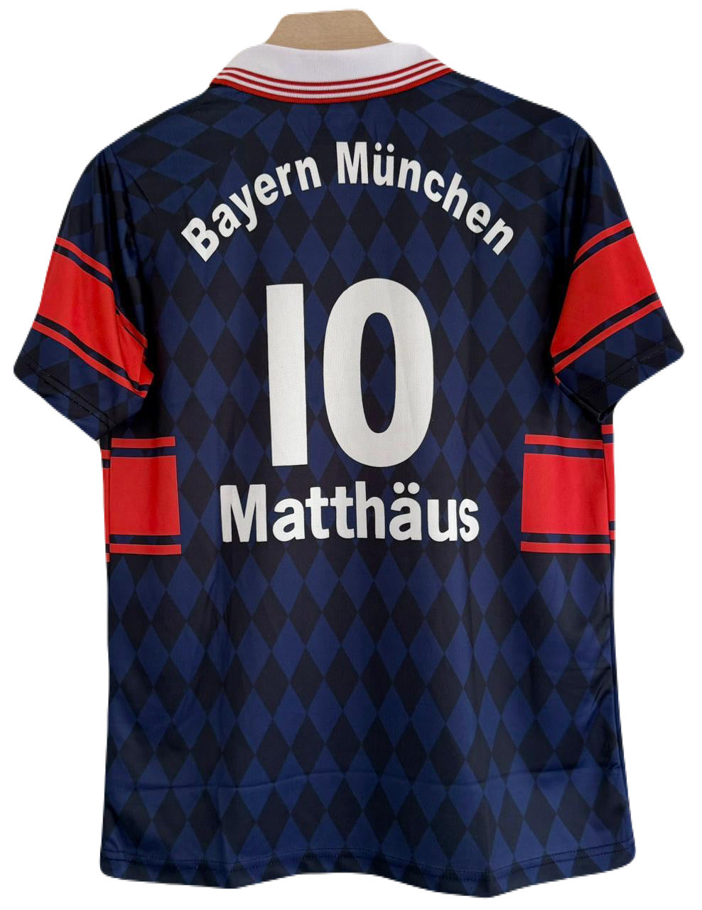 Bayern munich 1998 Matthaus jersey Half sleeve collar Embroidery -P1664 ms retro store