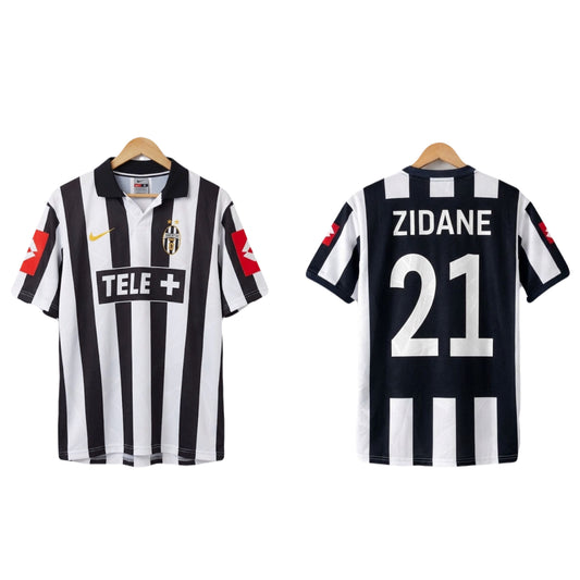 Juvantes 2000-01 home zidane Premium Quality collar five sleeve sublimation Jersey - Ms retro store