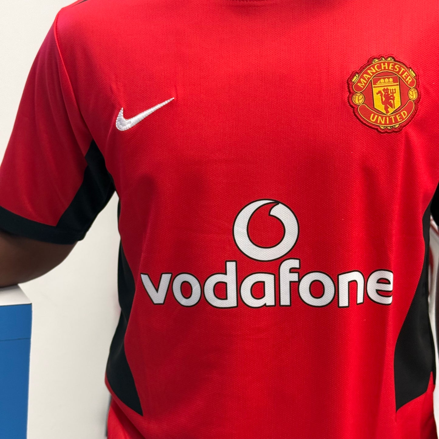 Manchester United 2002-03 Home kit Beckham half sleeve Embroidery - P424 - Ms Retro Store