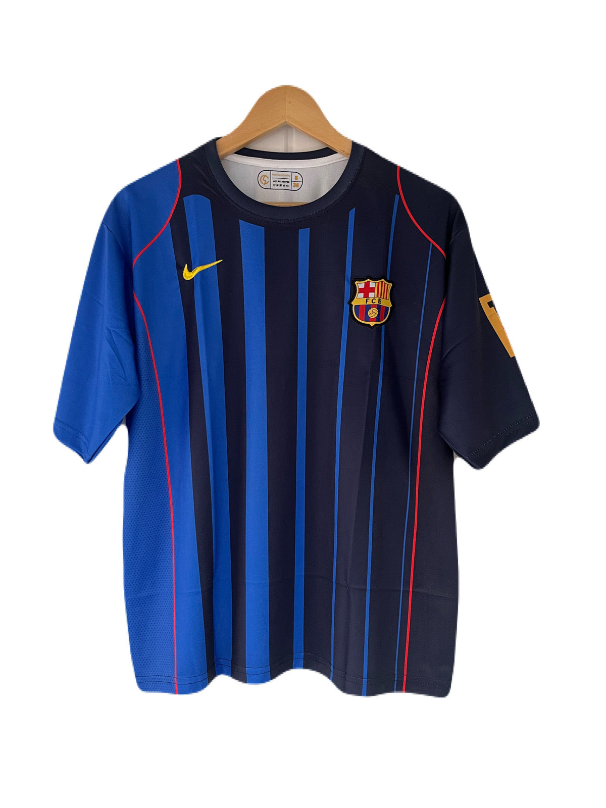 Barcelona Retro Away Messi Five Sleeve Embroidery Jersey -P1183 Ms Retro Store
