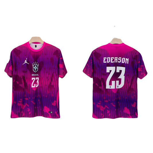 Brazil 2026 World Cup Ederson Half Sleeve Sublimation Jersey - P1470 Ms Retro Store