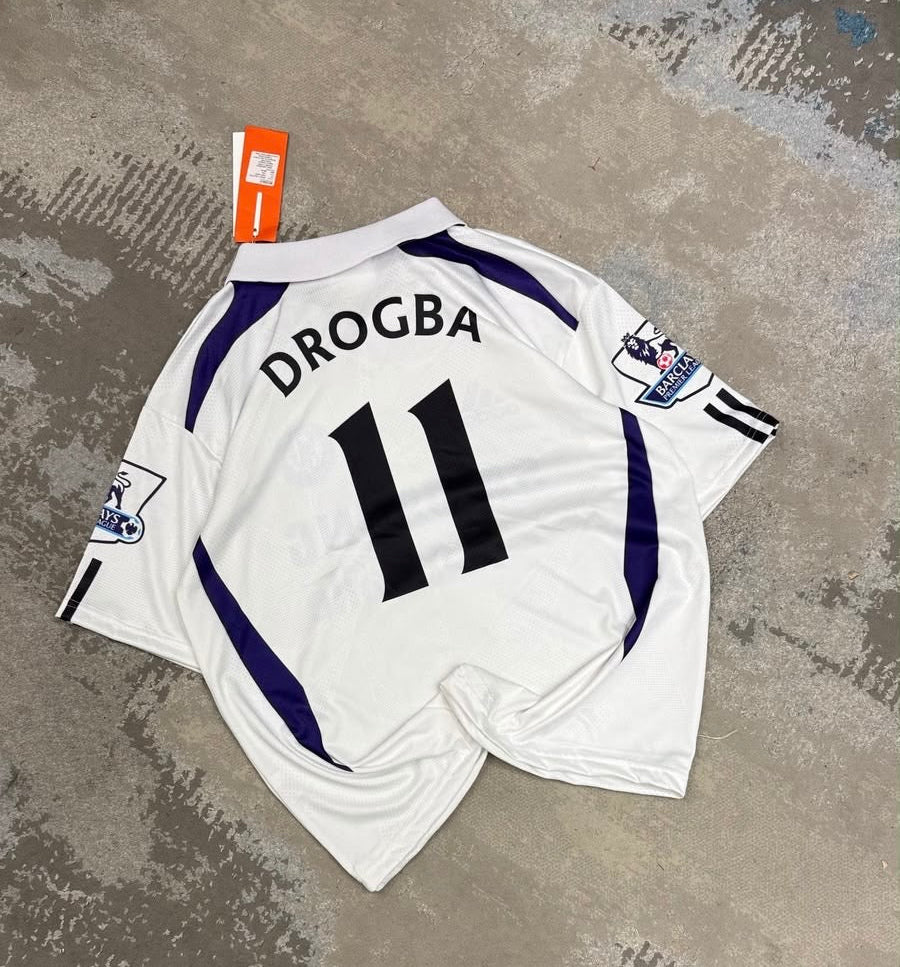Drogba Chelsea premium quality Collar Five Sleeve Jersey  - P2782