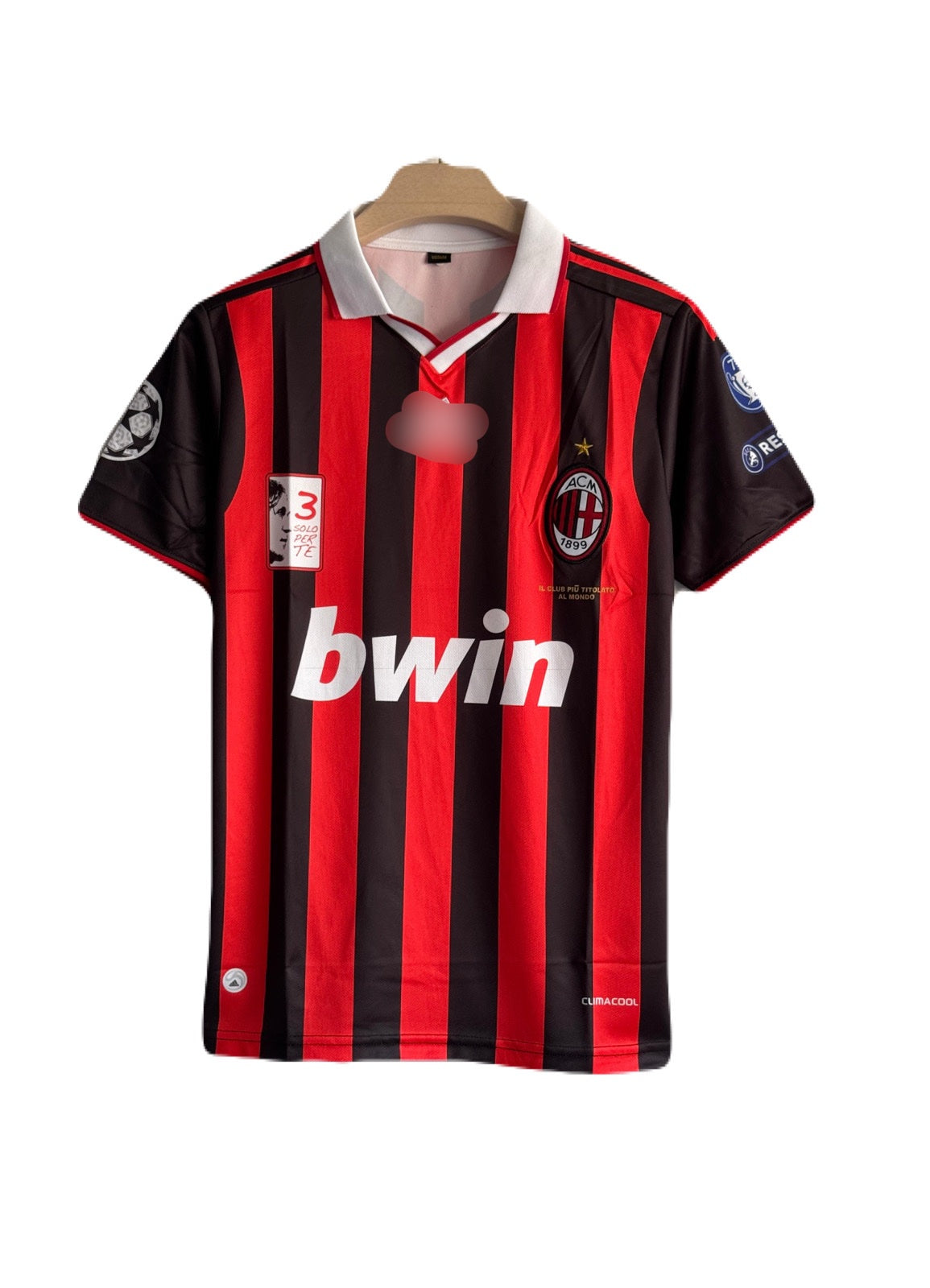 Ac milan Maldini 2008-2009 home Retro kit Half Sleeve Embroidery -  Ms Retro Store