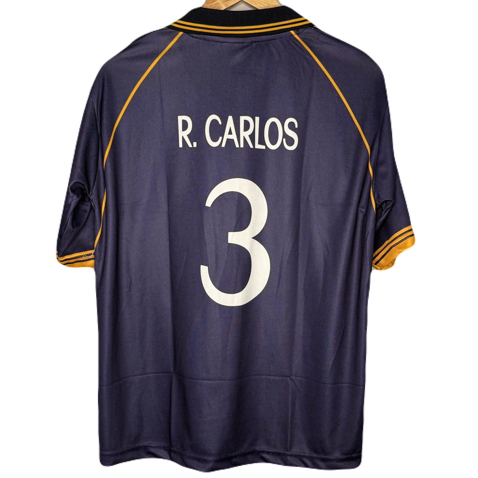Real Madrid 1997-98 Third Kit R.Carlos Five Sleeve - P987 Ms Retro