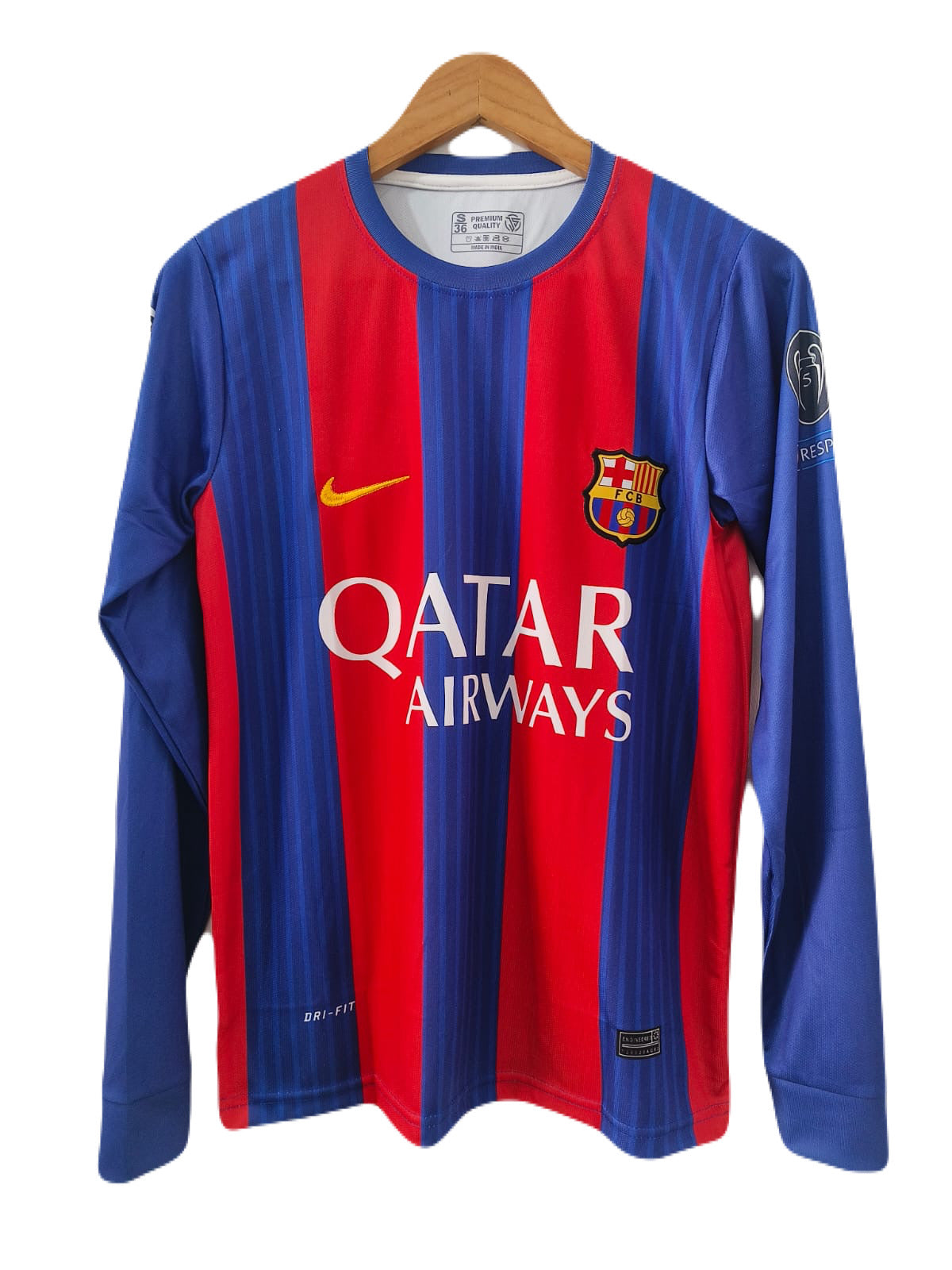 FC Barcelona 2016-17 home kit leo messi full sleeve embroidery