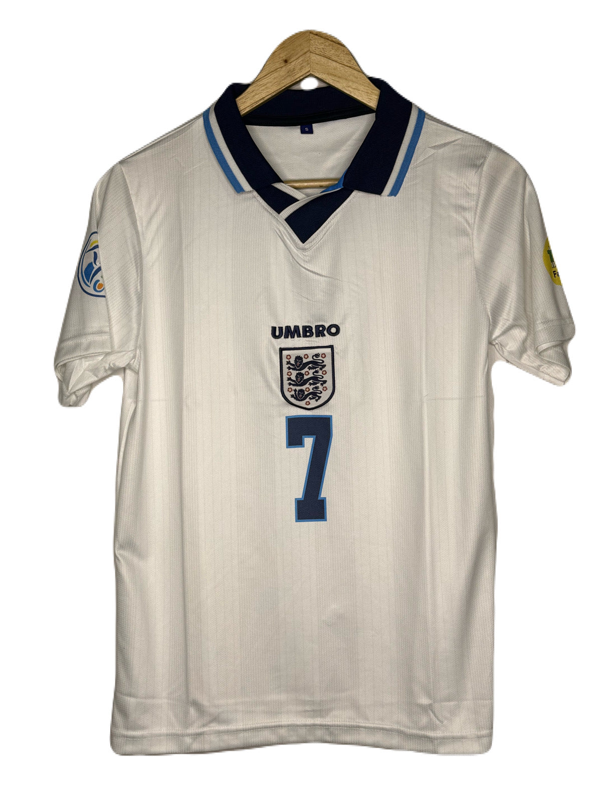 England 1996 Home Kit Polo Beckham Half sleeve - Ms Retro Store