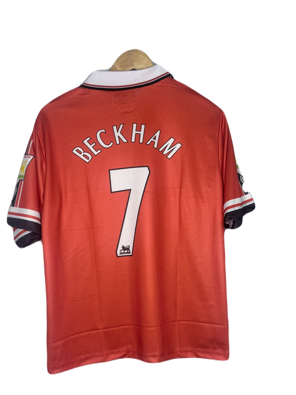 Manchester United Fc 1998-99 Home Kit Beckham Five Sleeve - P436