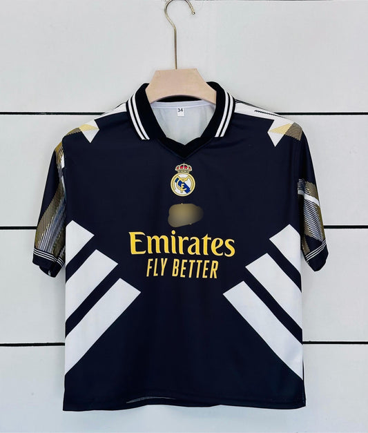 Real madrid ronaldo Kids five sleeve collar sublimation jersey - P2000 Ms retro store