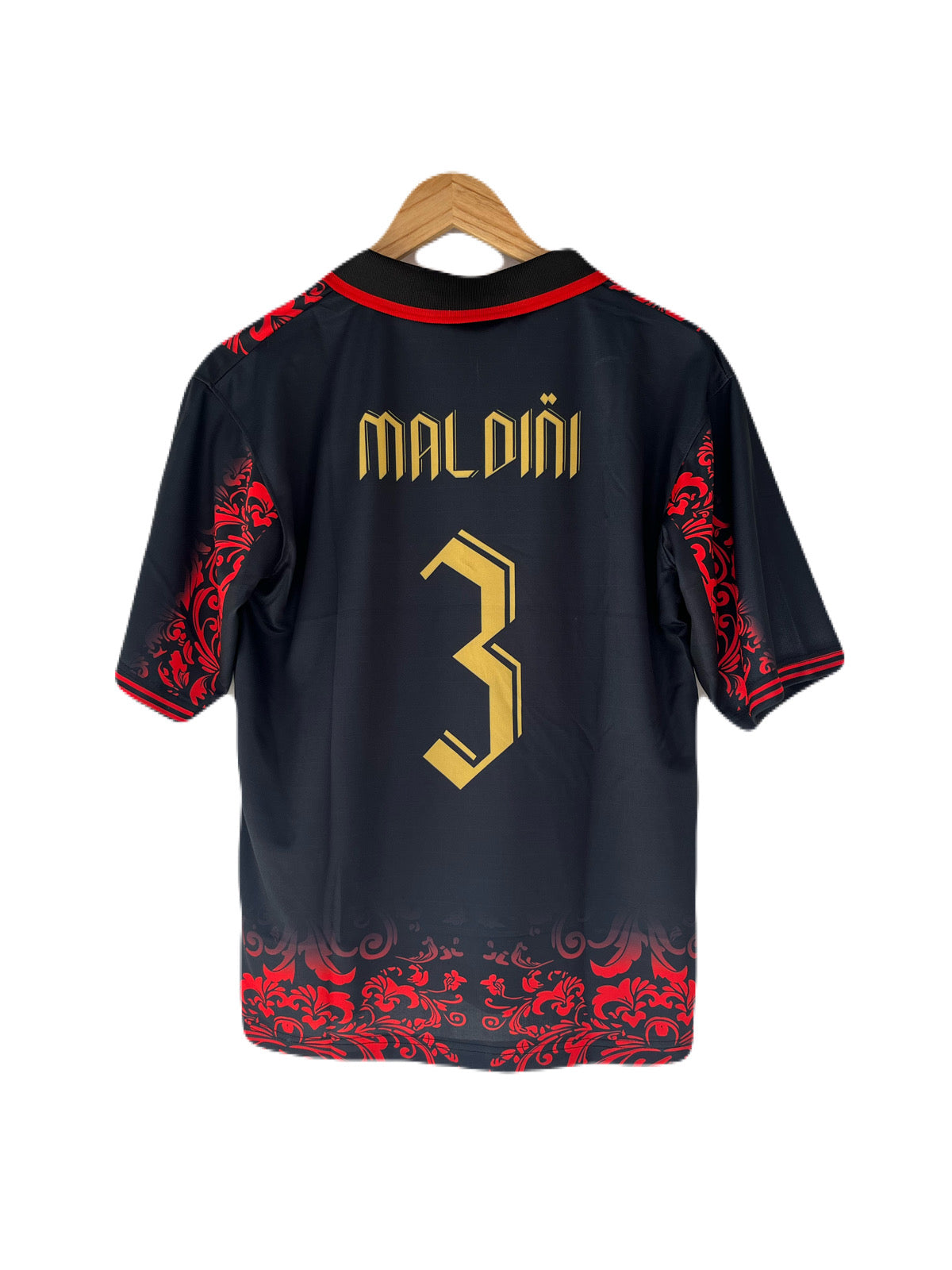AC Milan  fourth jersey  "Billie Jean Rosso" Edition Maldini Five Sleeve Collar Sublimation - Ms Retro Store