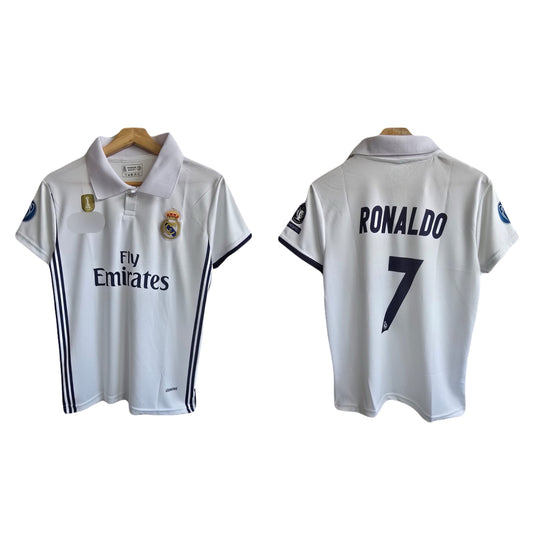 Ronaldo 2018 Real madrid embroidery half sleeve - ms retro store