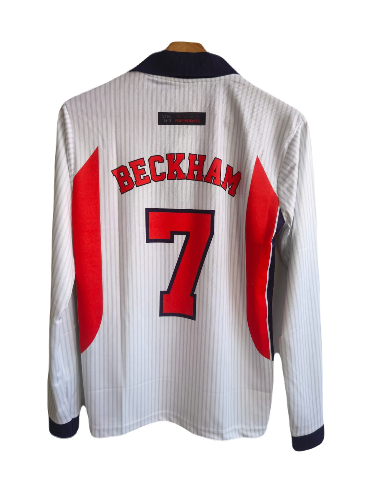 England beckham vintage jersey full sleeve collar type P33 ms