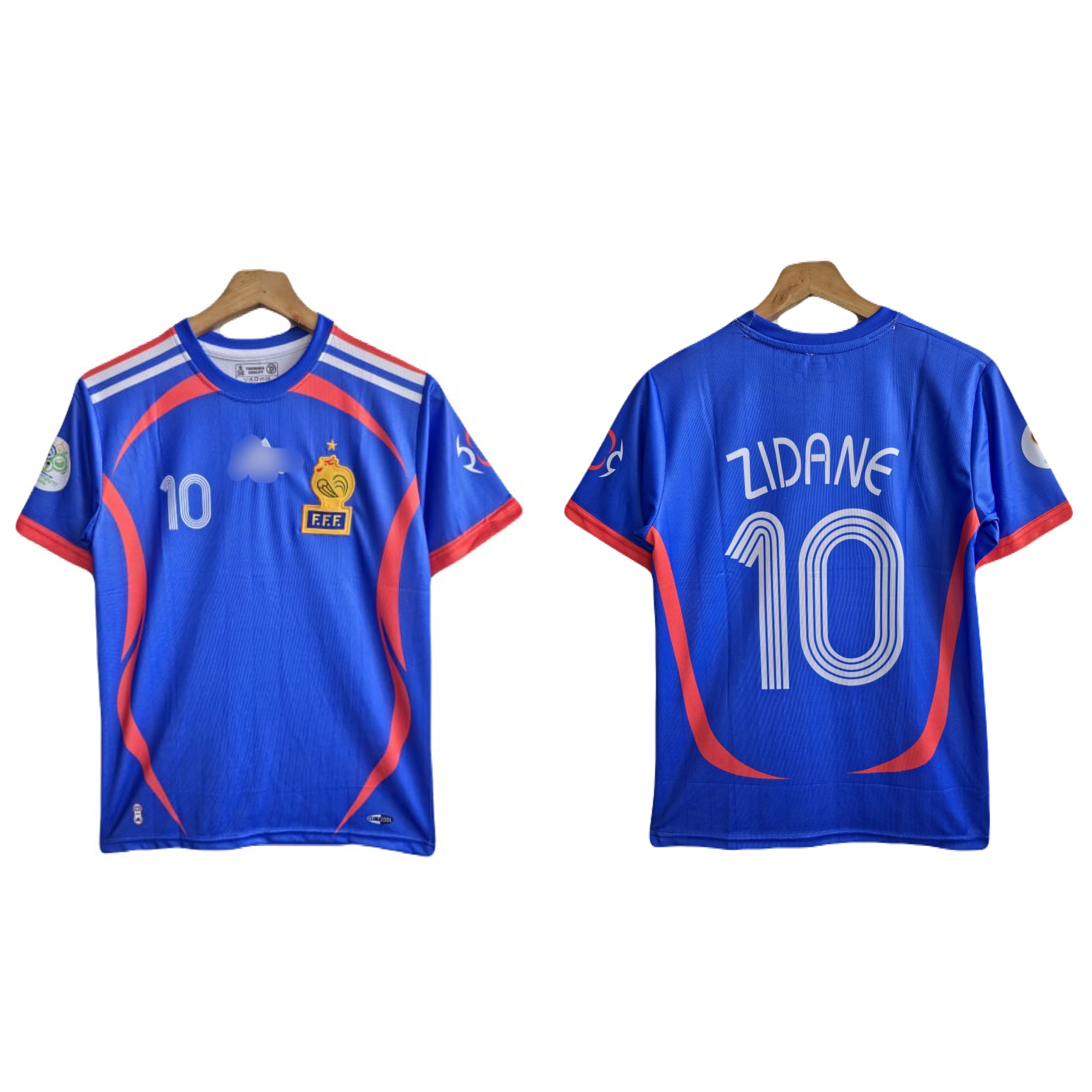 France 2006 World Cup Zidane half embroidery Home kit -P1138 MS