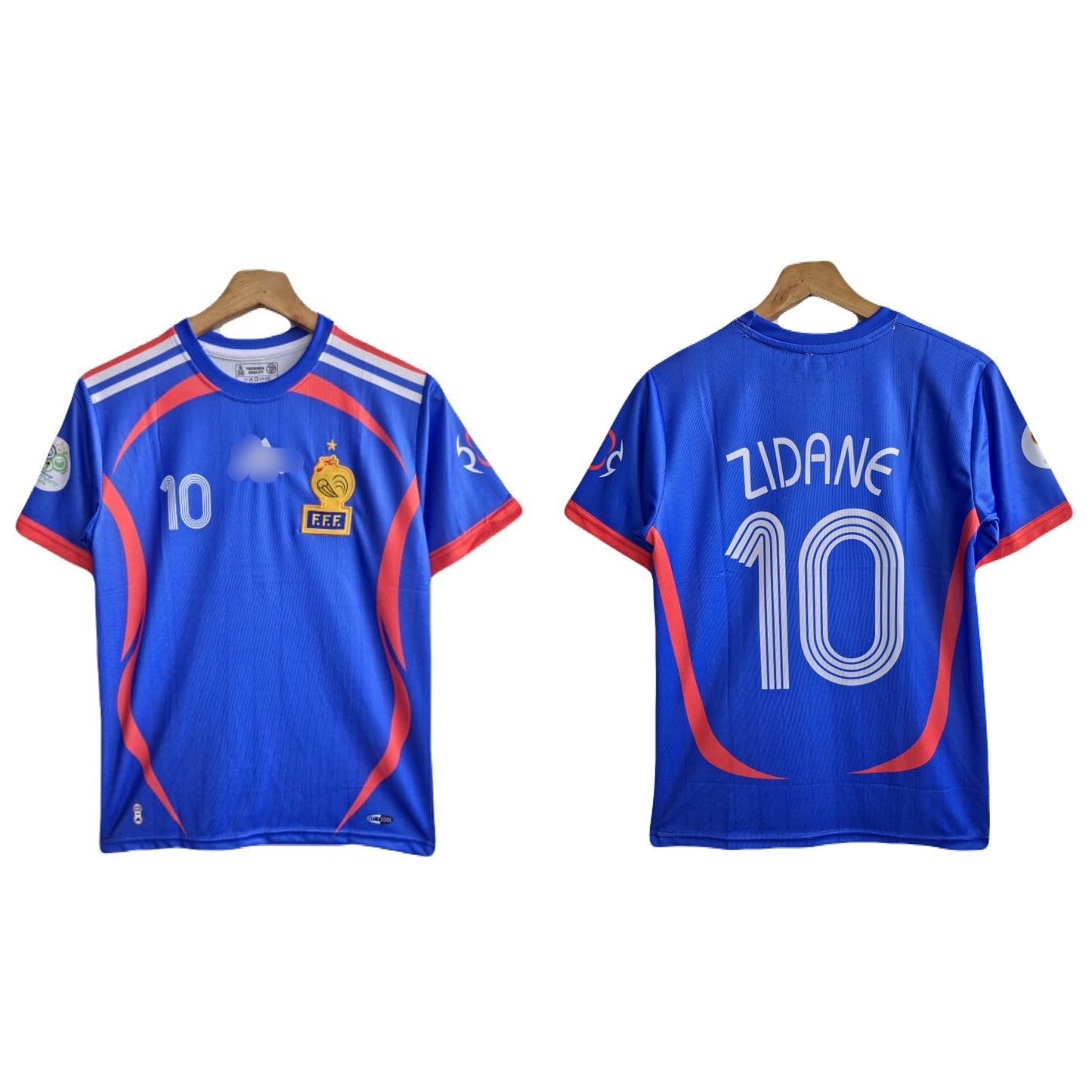 France 2006 World Cup Zidane half embroidery Home kit - MS Retro Store
