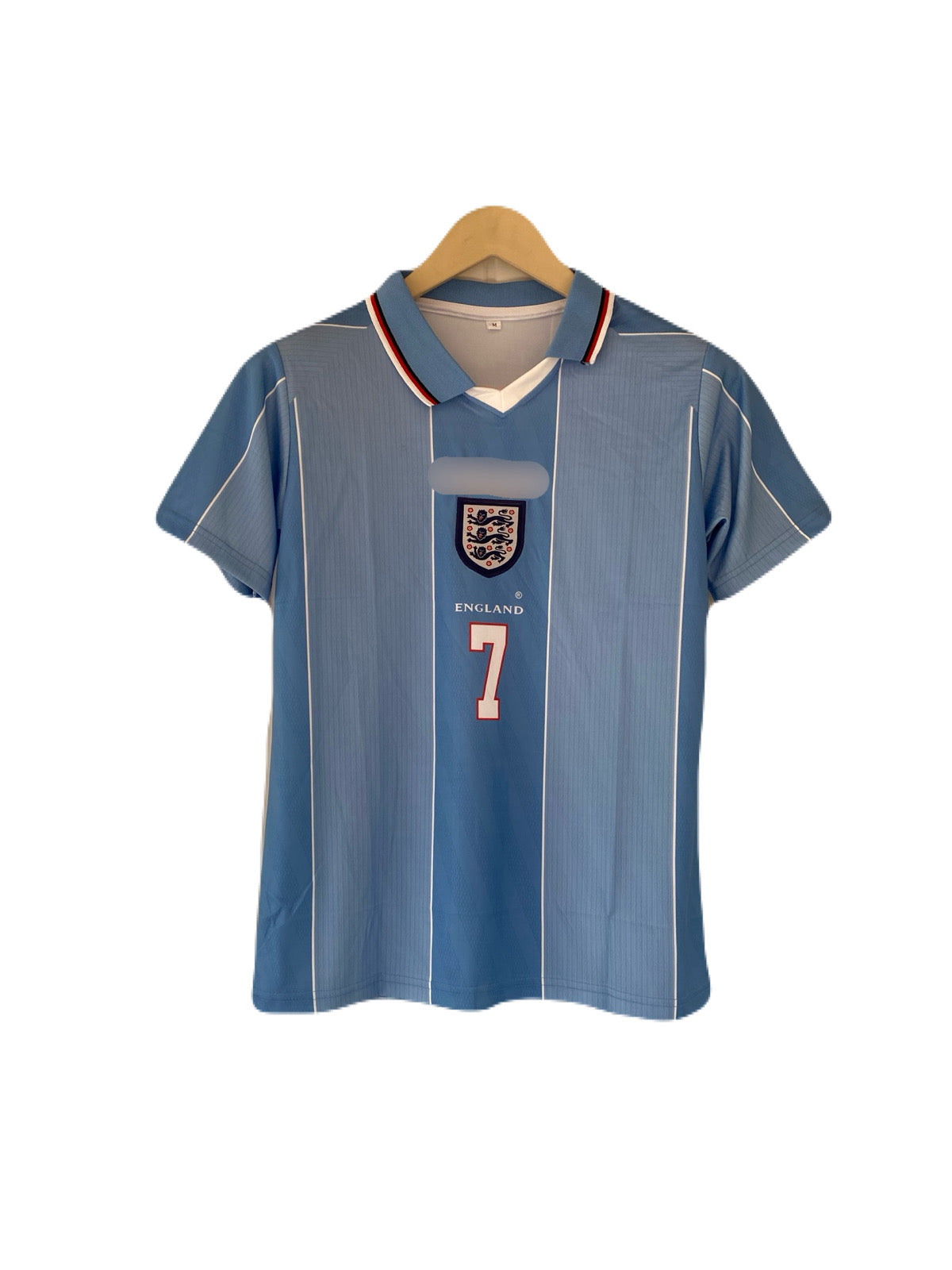 Beckham England 1996/97 Away kit Half Sleeve Embroidery - P2575