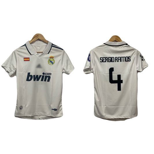 Real madrid 2011-12 Home kit Sergio Ramos Half sleeve P524 - Ms Retro Store