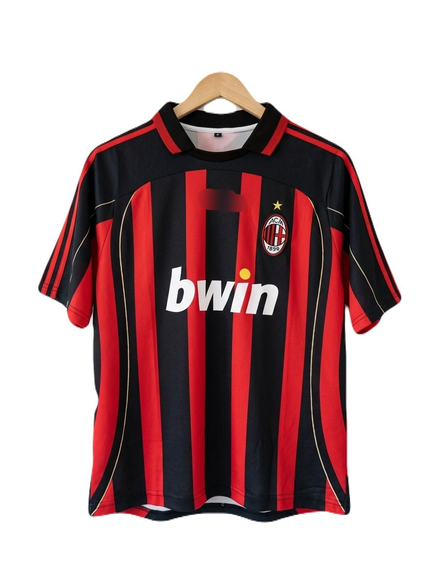 Ac milan 2006 kaka home  collar Embroidery Fivesleeve jersey - P1442 ms retro store/1